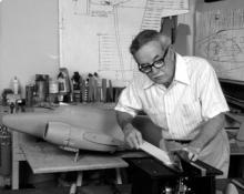 Edward Chavez (1917-2004) in his workshop