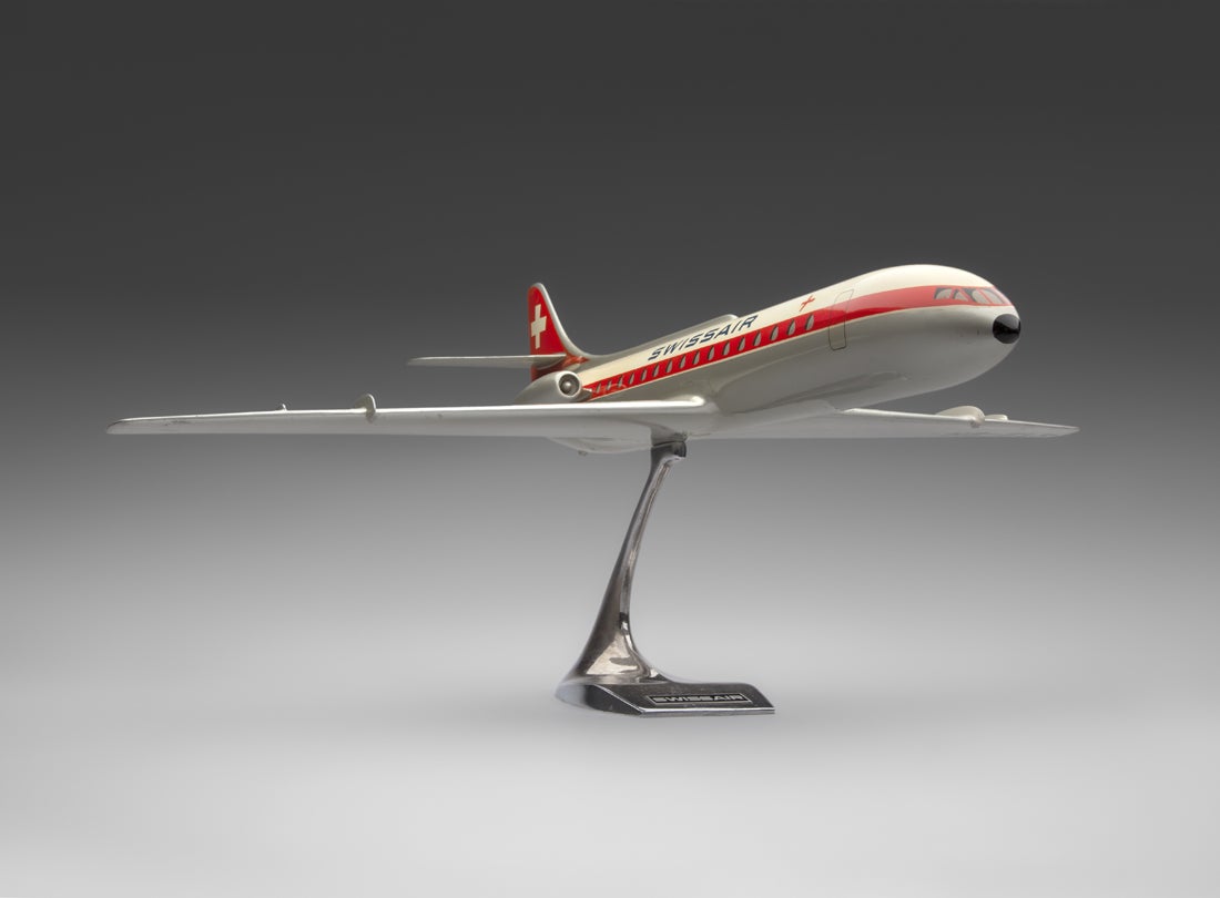 Swissair Sud Aviation SE 210 Caravelle III model aircraft  late 1950s