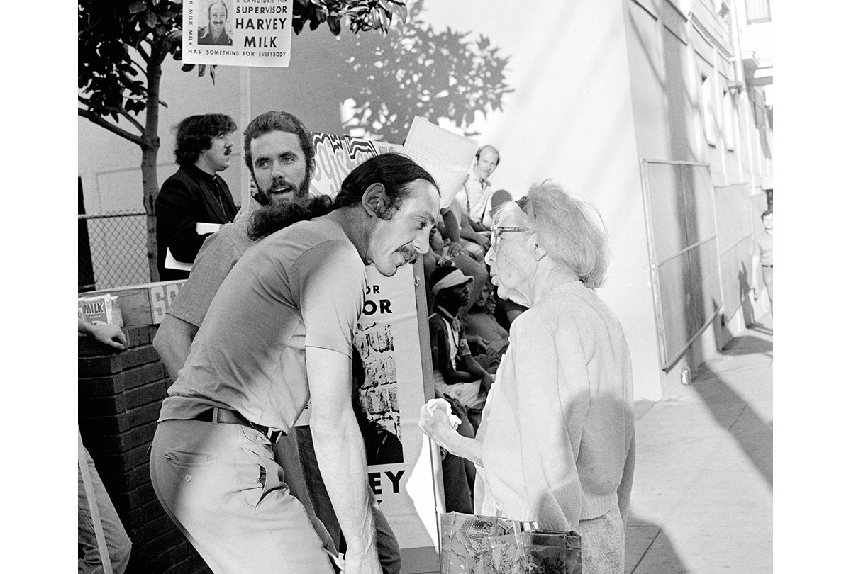 Harvey Milk campaigning on Castro Street  Summer 1973