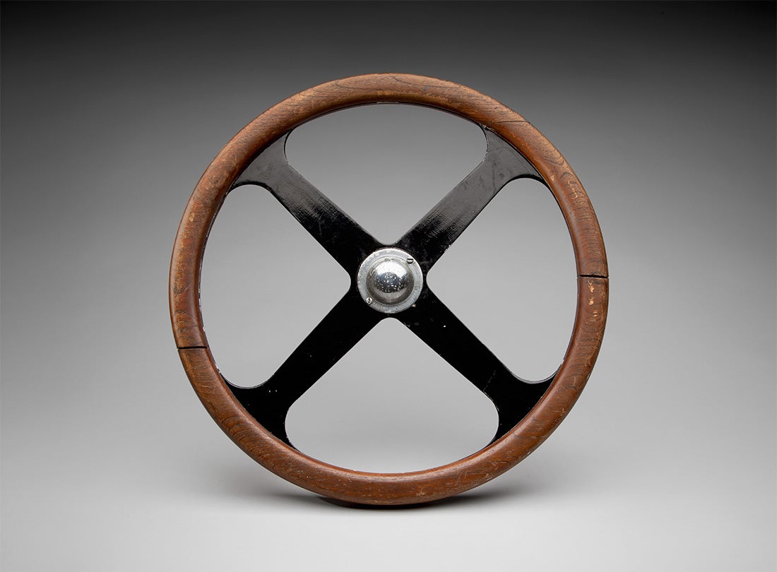 Elevator control wheel from U.S. Navy blimp 1930s