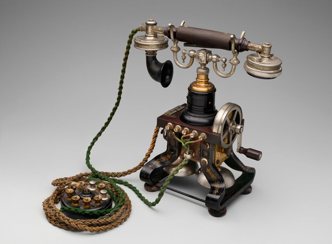 Model 375 (Skeleton/Eiffel Tower) telephone  1890s