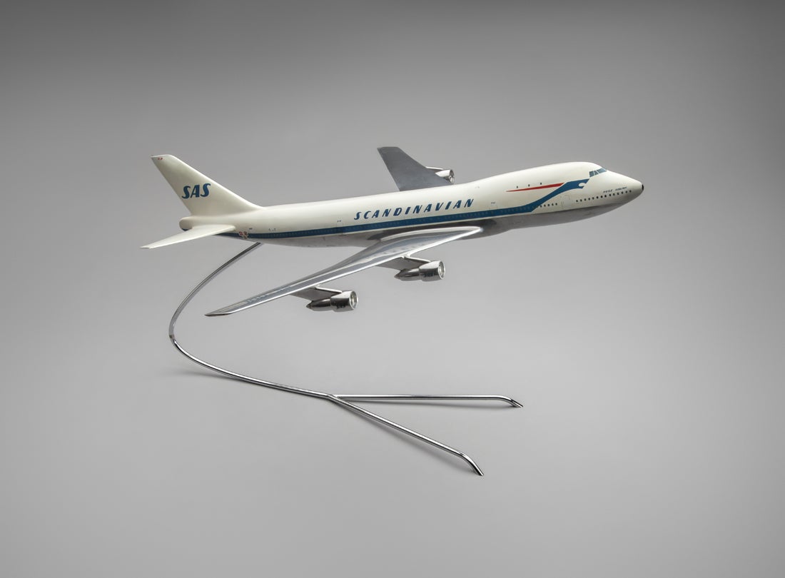 SAS (Scandinavian Airlines System) Boeing 747-200 model aircraft  1970s