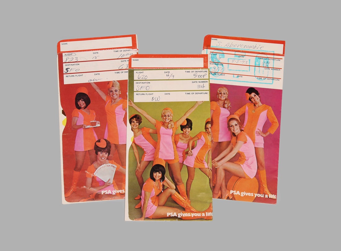 PSA (Pacific Southwest Airlines) ticket jackets