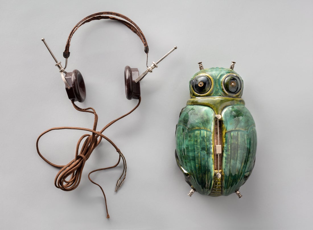 The "Mystic" Radio Bug and headset  c. 1927