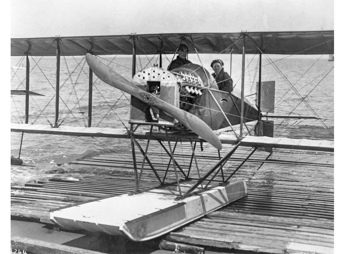 Loughead (Alco) Model G on the launching ramp, San Francisco  1915