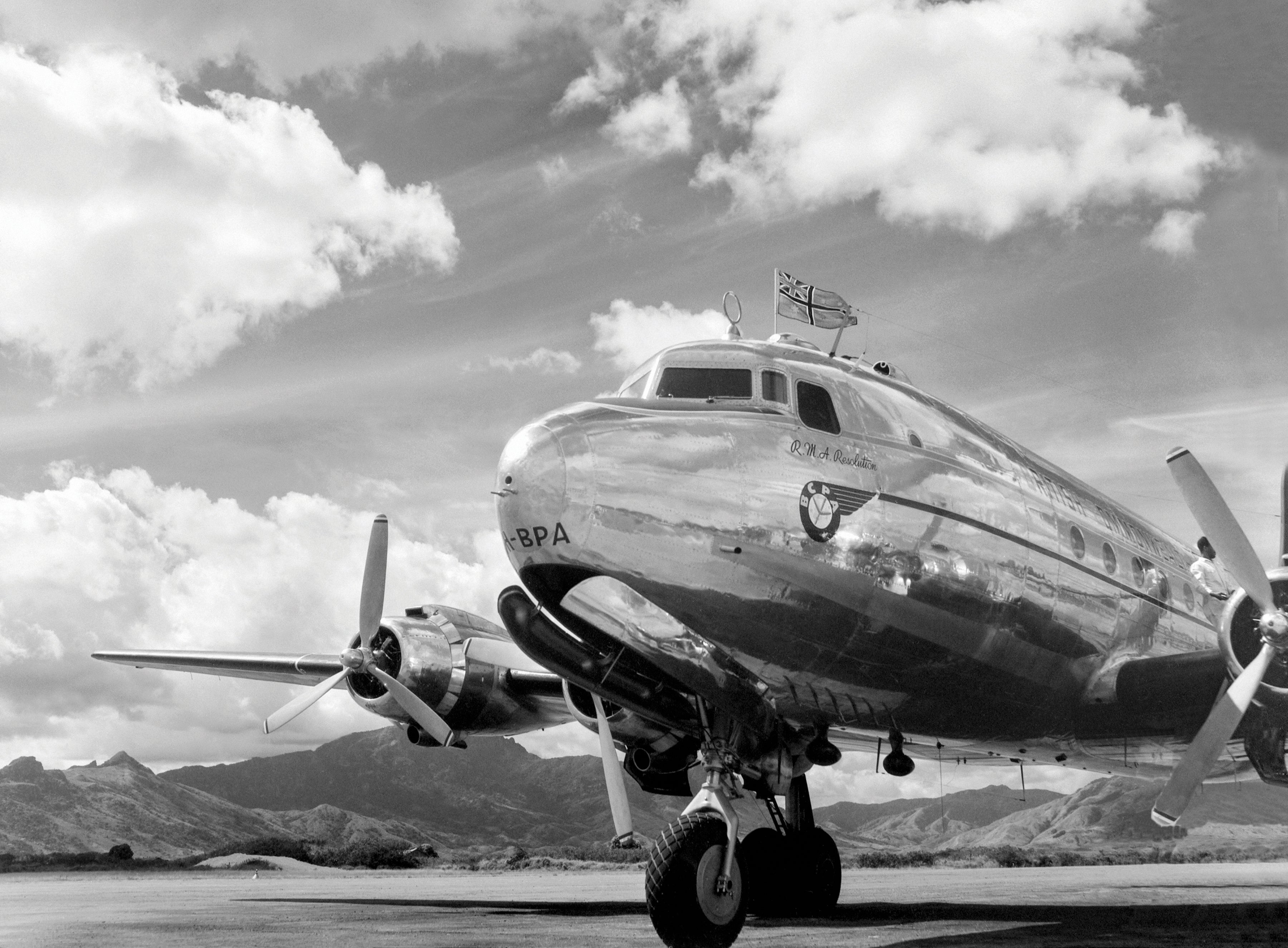 British Commonwealth Pacific Airways (BCPA) Douglas DC-4 R.M.A. Resolution at Nadi Airport, Fiji