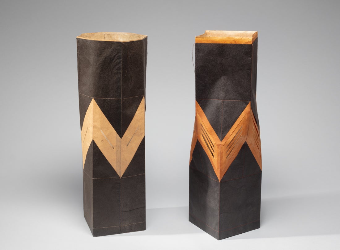 Washi Vessels  1987; Kay Sekimachi 