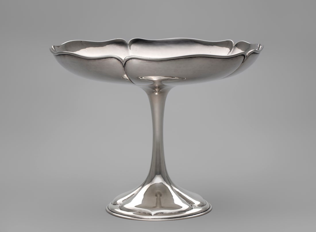 Fluted compote  early 20th century The Kalo Shop  Chicago sterling silver
