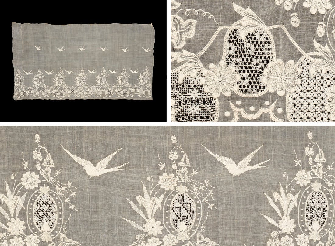 María Clara sleeve with bird motifs early 20th century