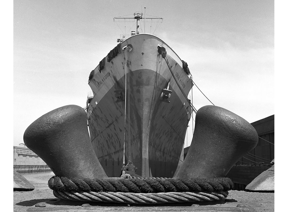 Bollards and Ship, San Francisco
