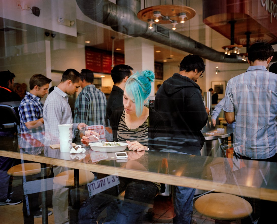 Young Woman at Lunch Counter, New Montgomery Street  2013