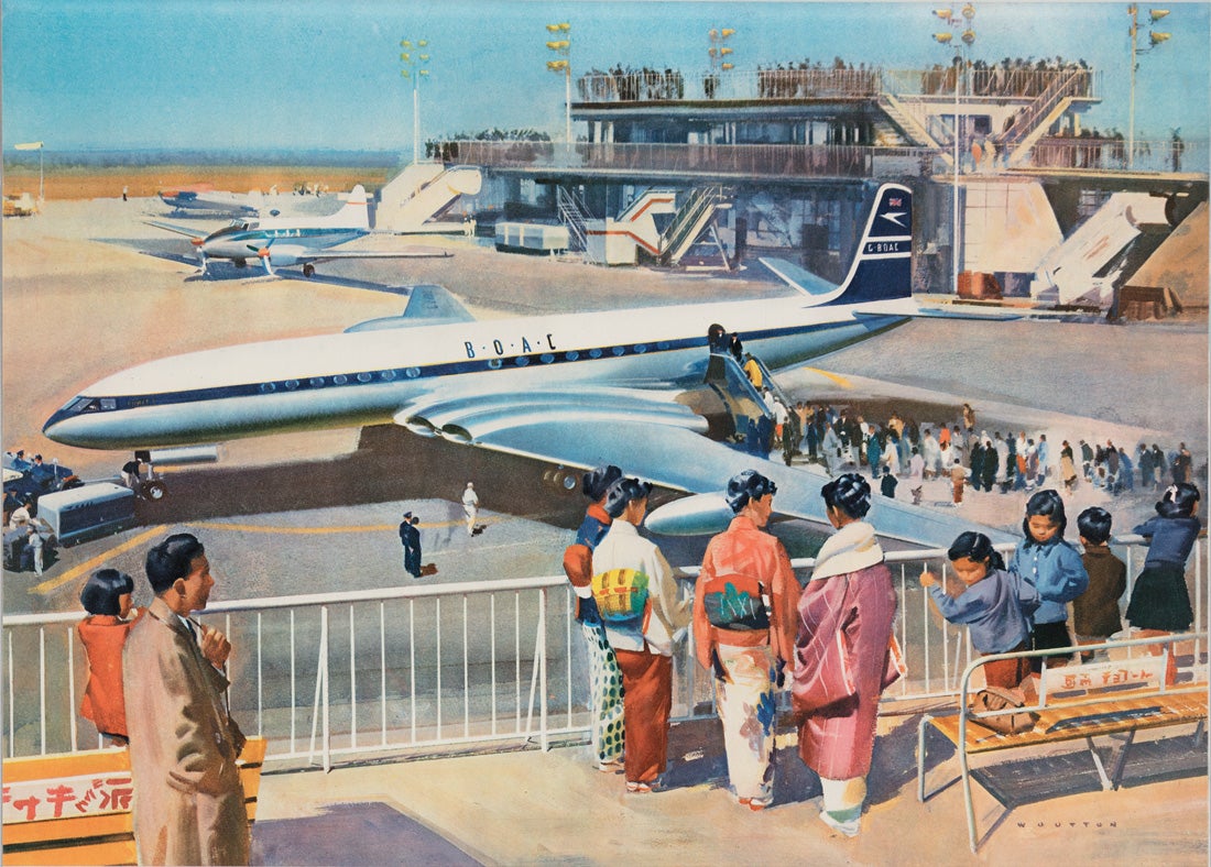 British Overseas Airways Corporation (BOAC) wall calendar  1958