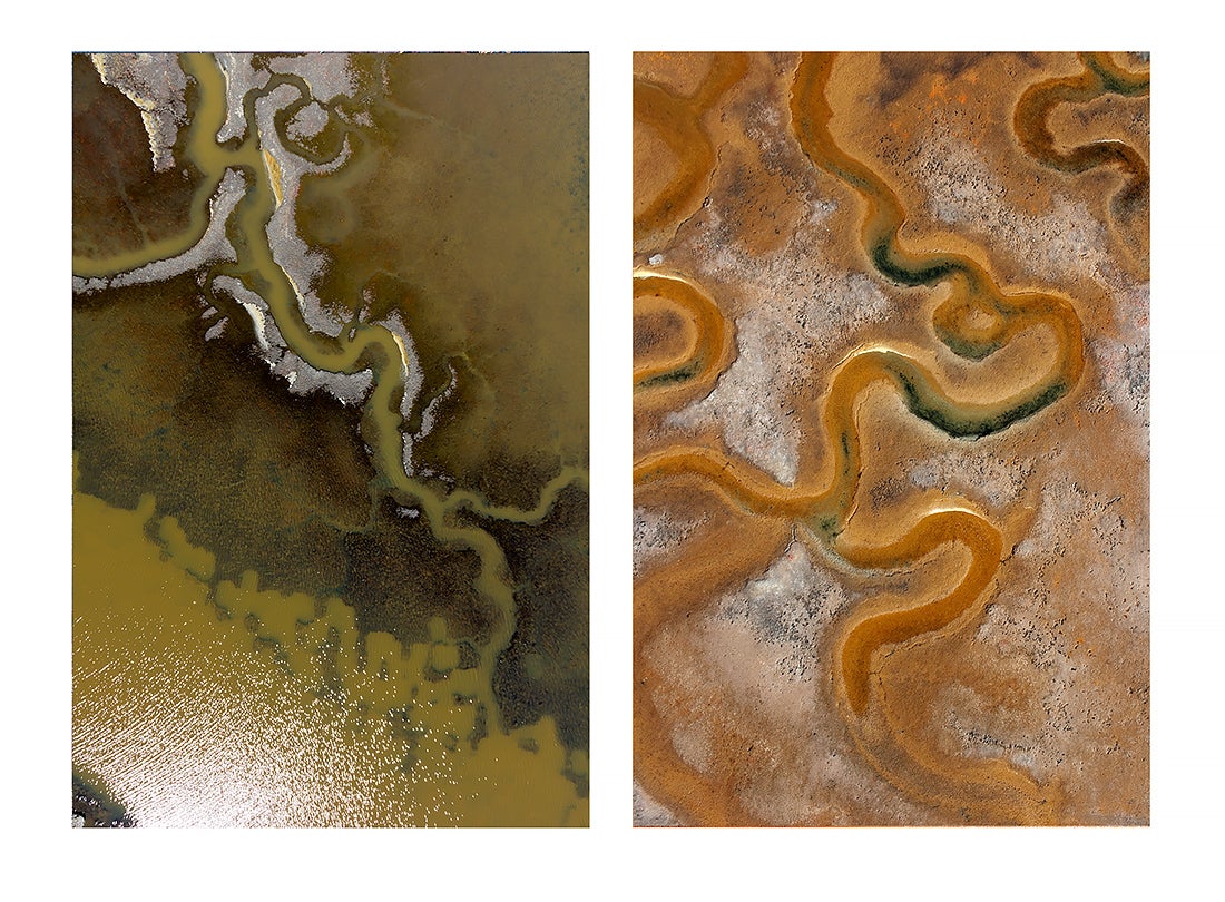 Antecedent Channels, Salt Ponds A8, EBX, Alviso and Hayward,  California  