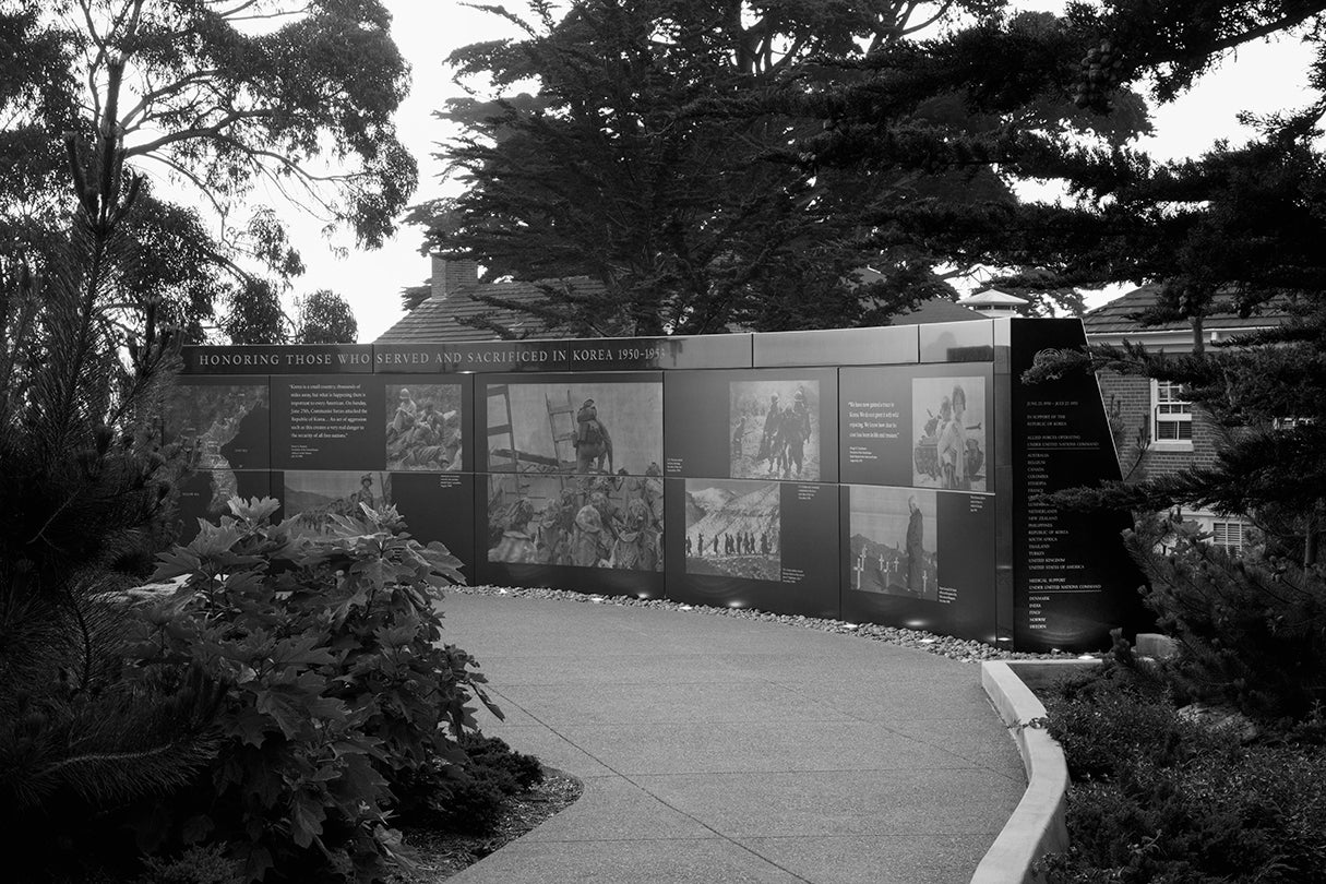 Approaching the Korean War Memorial  2017