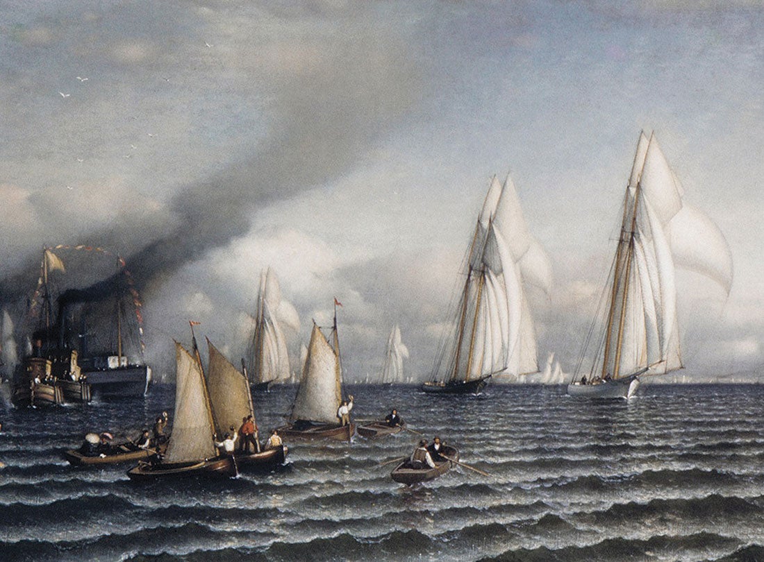 Detail from Finish—First International Race for America’s Cup, August 8, 1870 