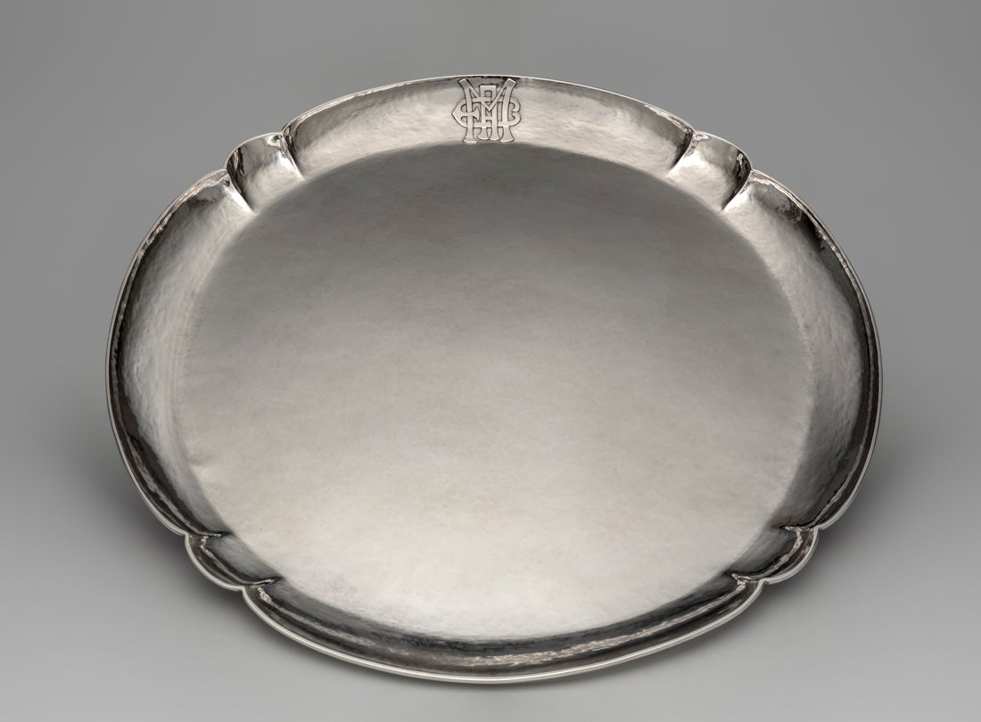 Platter  c. 1925 The Kalo Shop  Falick Novick (1878–1957) Chicago sterling silver