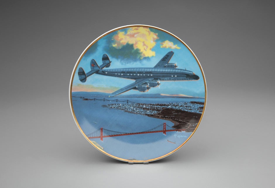 Pan American World Airways Clipper America 1947 Round-the World Flight commemorative plate