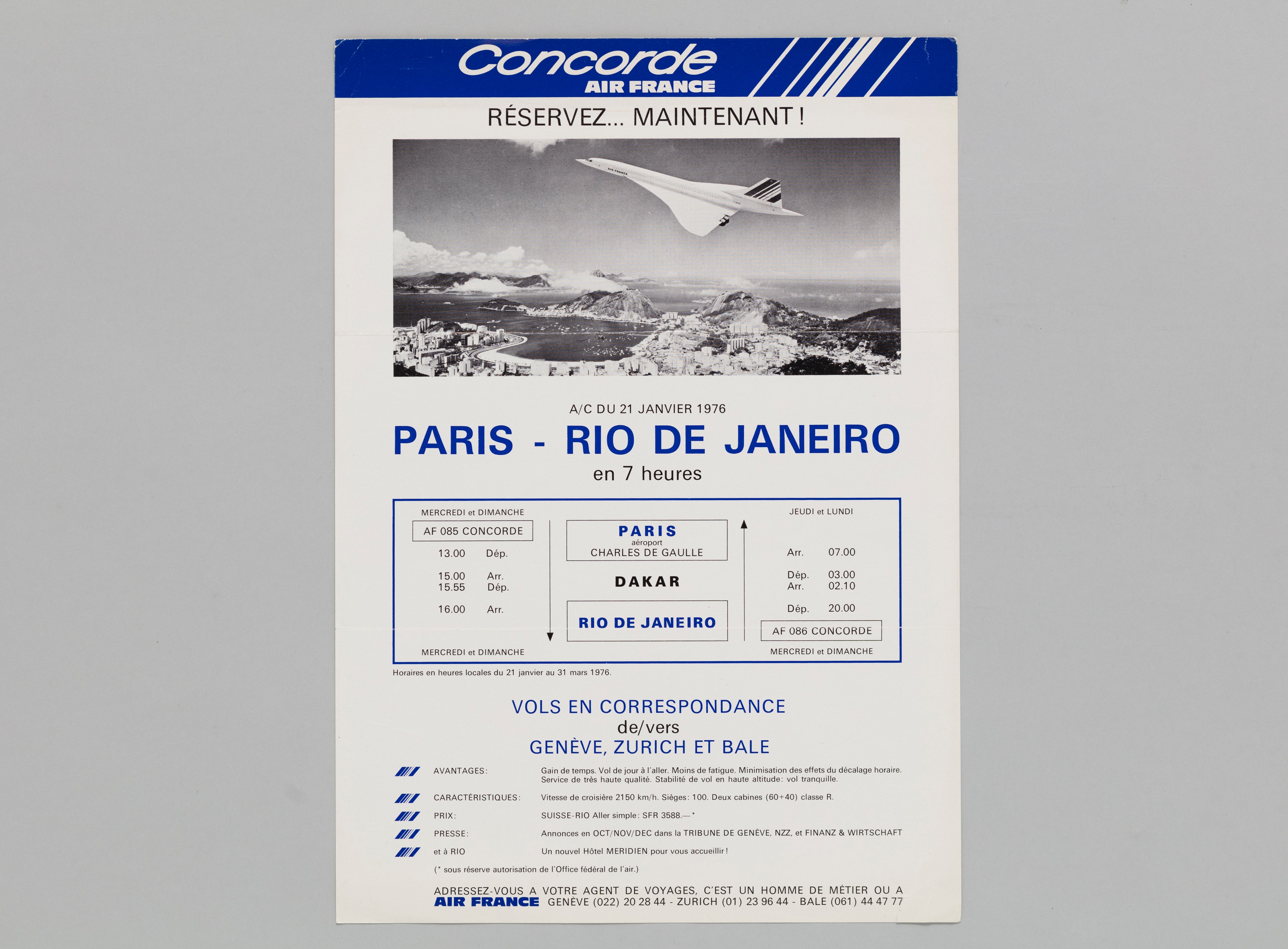Air France Concorde Paris–Rio de Janeiro service advertisement  1976