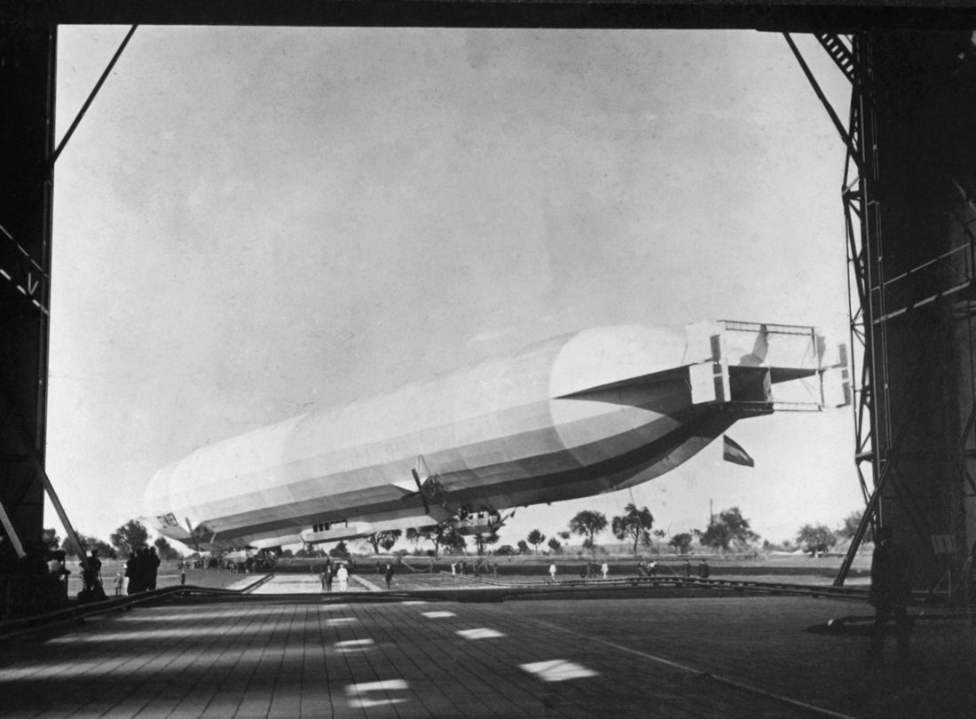 The Schwaben is turned toward the wind as viewed from inside the hangar  1911
