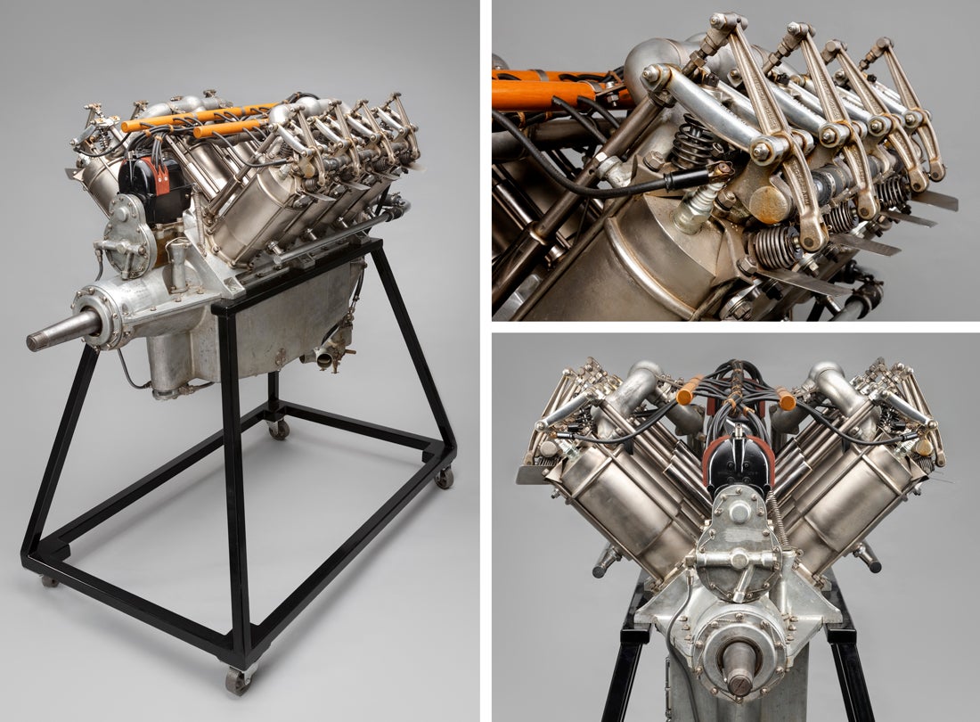 Curtiss OXX-6 inline V-8 aircraft engine c. 1917