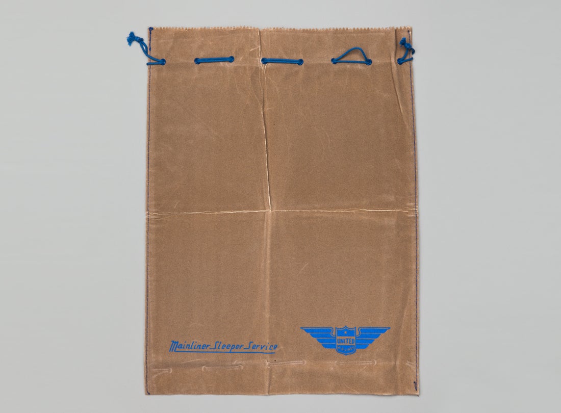 United Air Lines “Mainliner Sleeper Service” bag  1930s