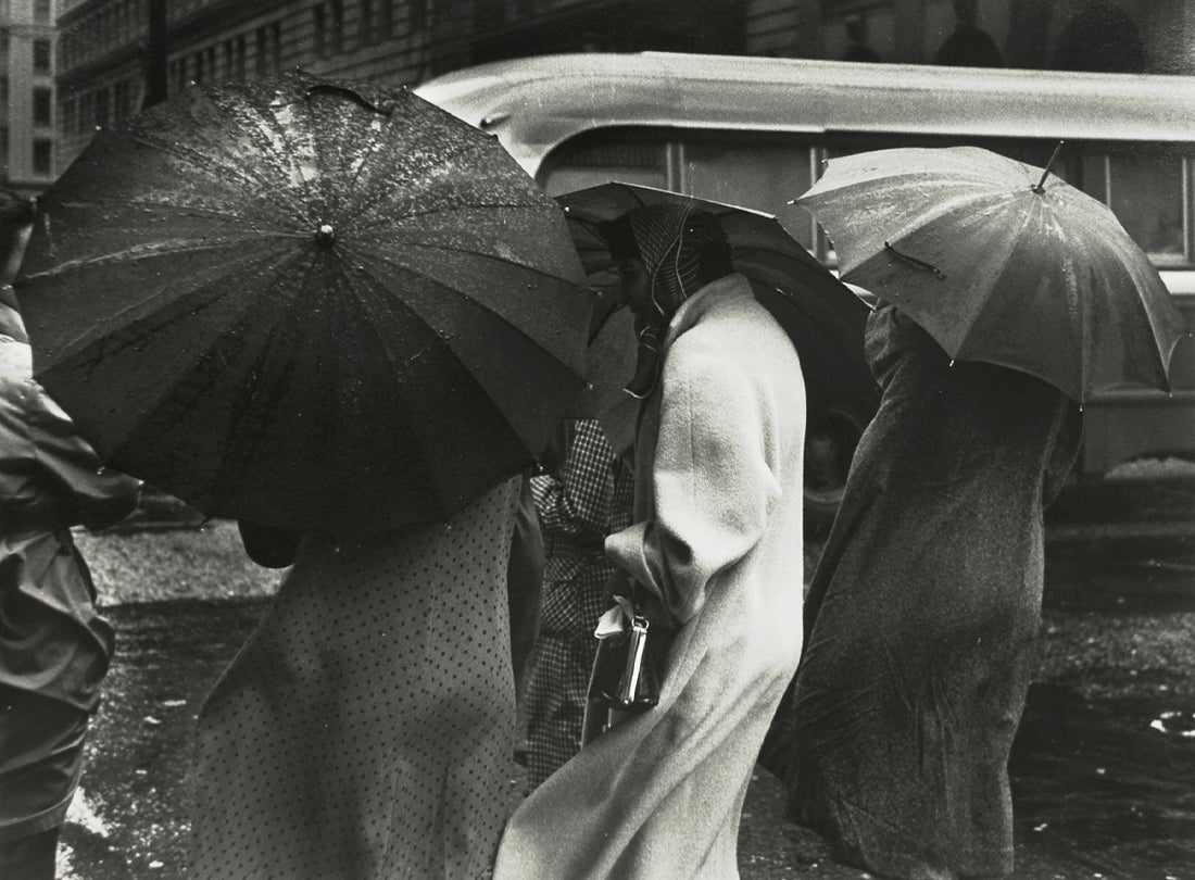 Figures in the Rain, San Francisco, California  1955 