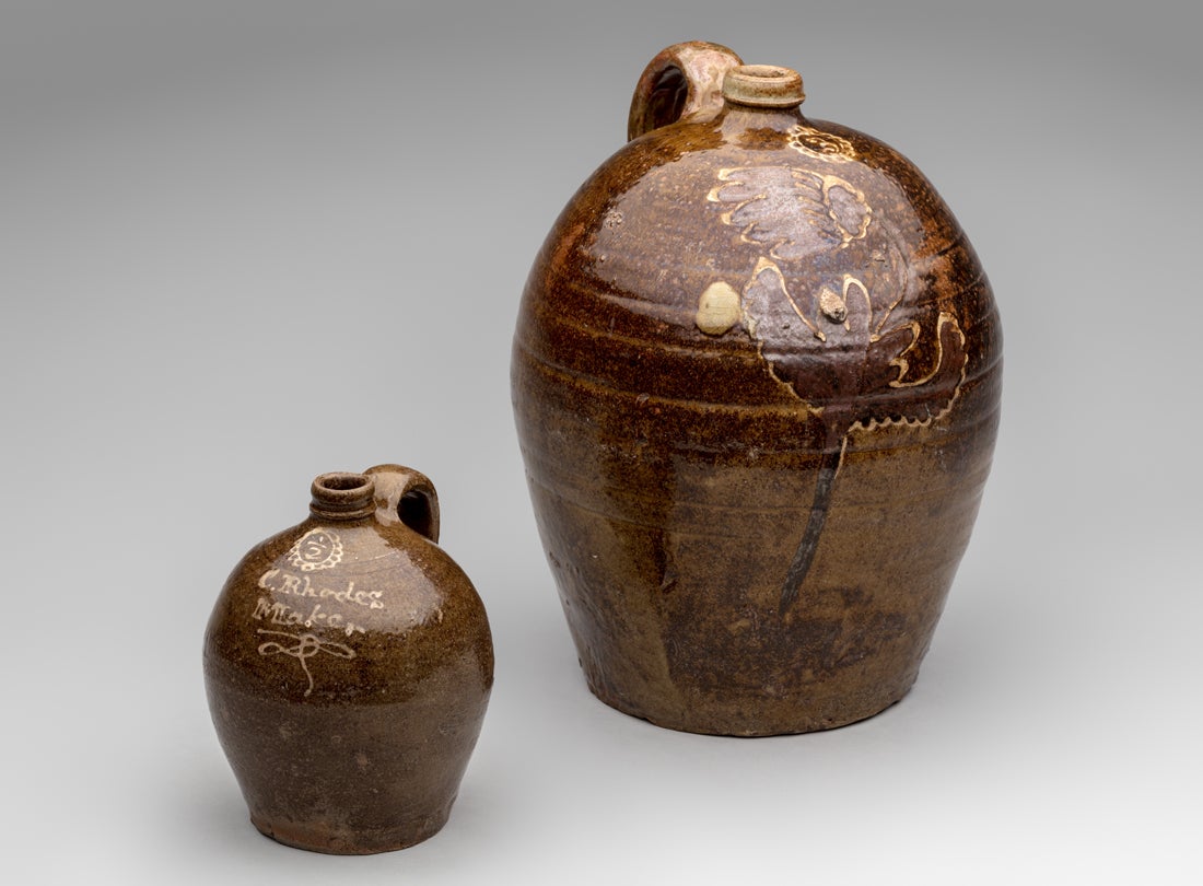 Half-gallon and three gallon jugs  c. 1850