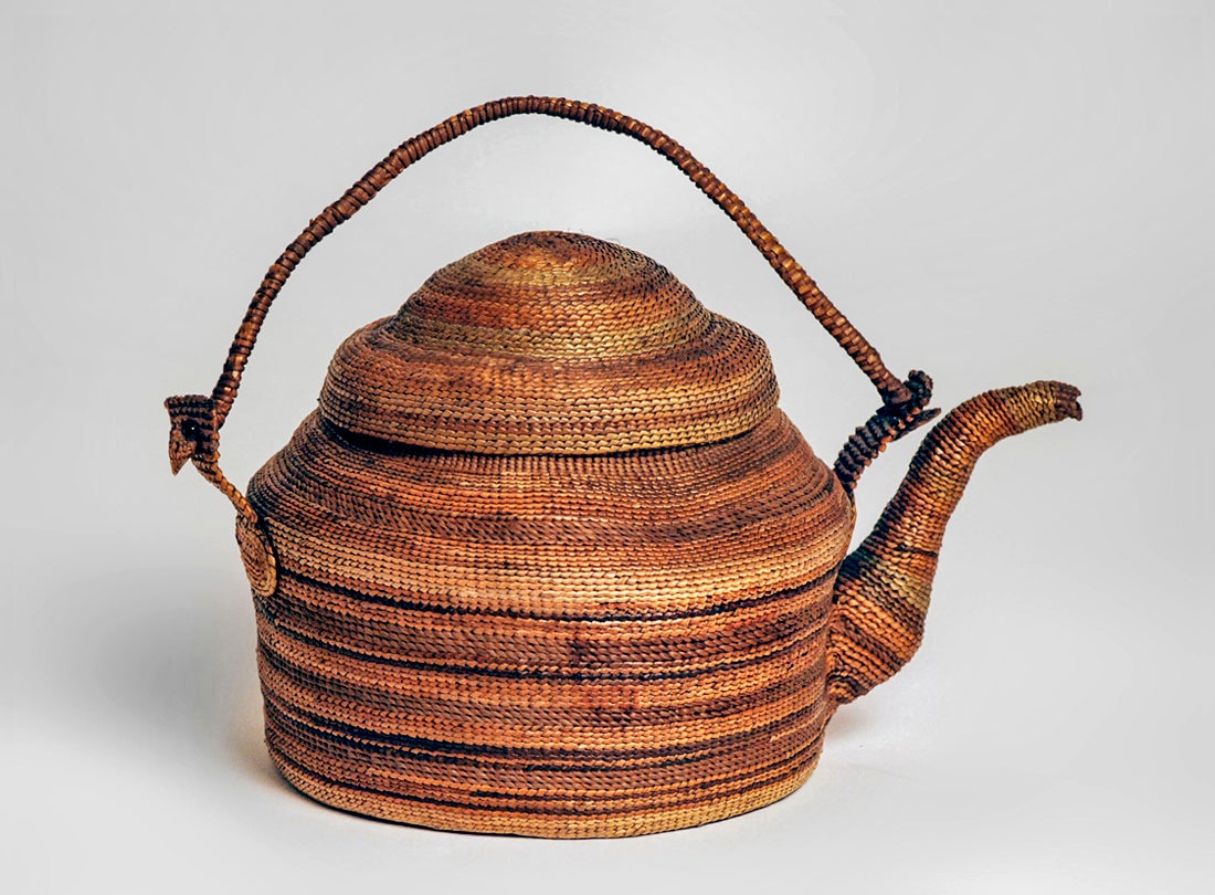 Basket-shaped teakettle  before 1898