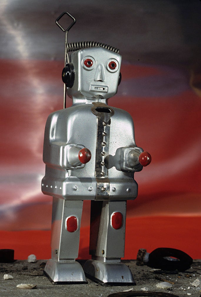 1950 Tin wind-up robot, German   1991