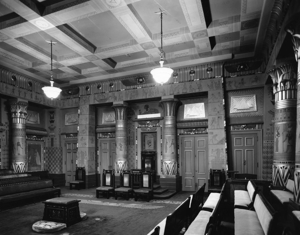 Interior of the Masonic Temple Lodge “Egyptian Hall”,  Philadelphia, Pennsylvania  c. 1950s Harold Allen (1912–98)