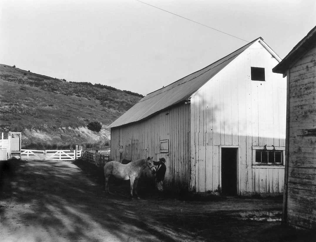 Horse Barn at Dusk, Murphy Ranch, Point Reyes, California  2006 Art Rogers (b. 1948) gelatin-silver print Courtesy of the artist L2014.2101.003