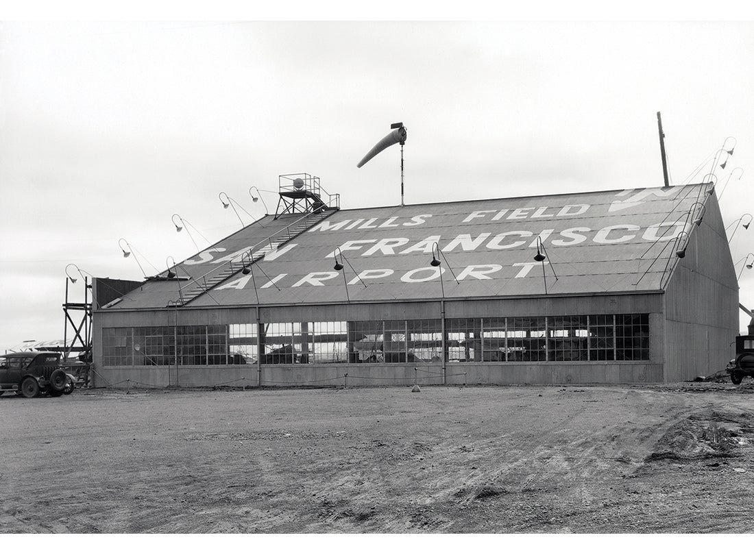 Mills Field Hangar No. 1 viewed from the north west  January 13, 1928