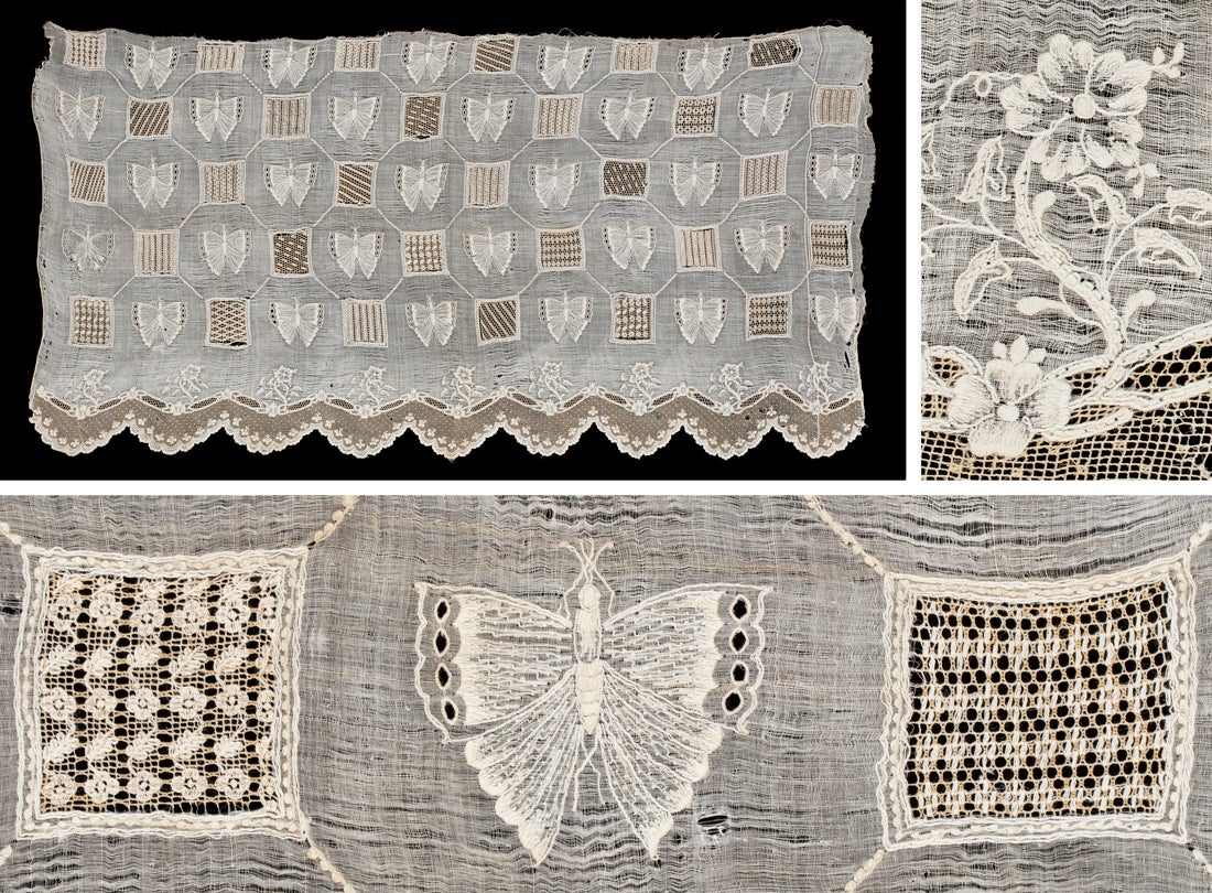 María Clara sleeve with moth motifs  mid-19th century