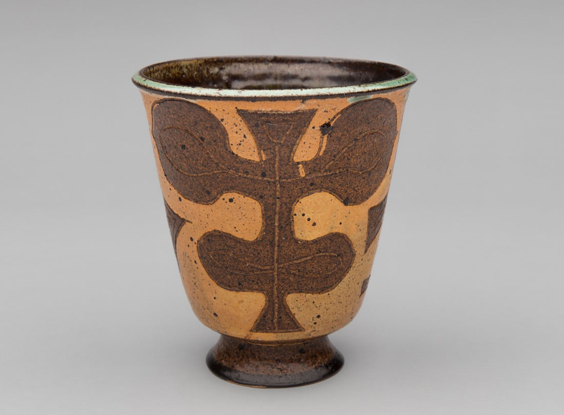 Beaker vase with plant forms  1957