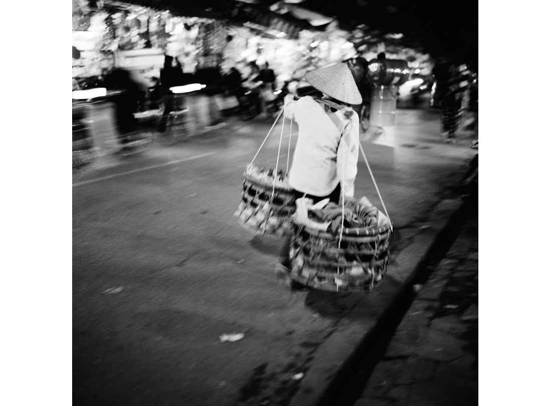 Pole-Basket Lady, Hanoi, Vietnam