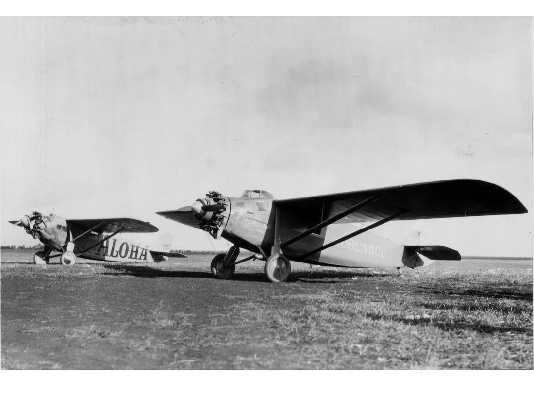 Travel Air 5000 Woolaroc and Breese Aloha at Wheeler Field, Hawaii  