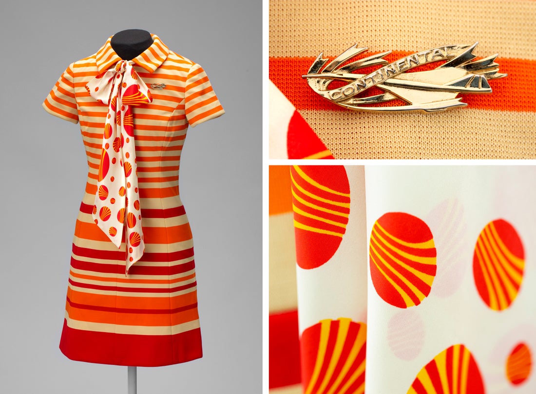 Continental Airlines hostess uniform  1970