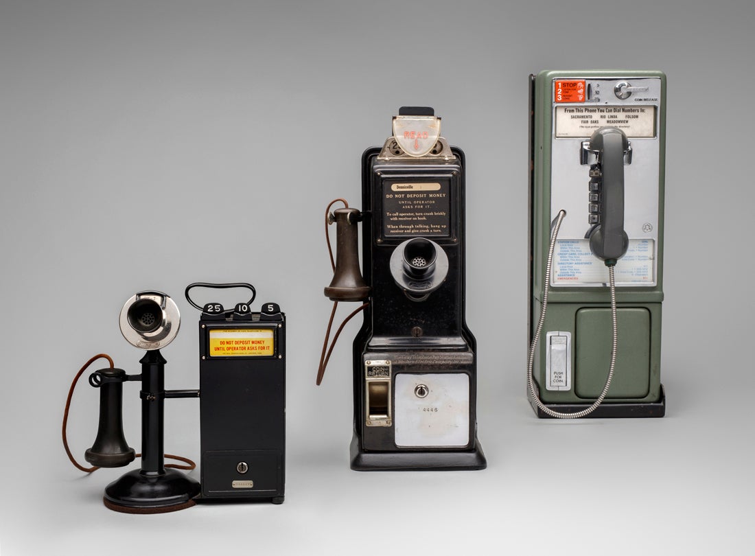 Payphones c, 1910, 1920s, 1970s