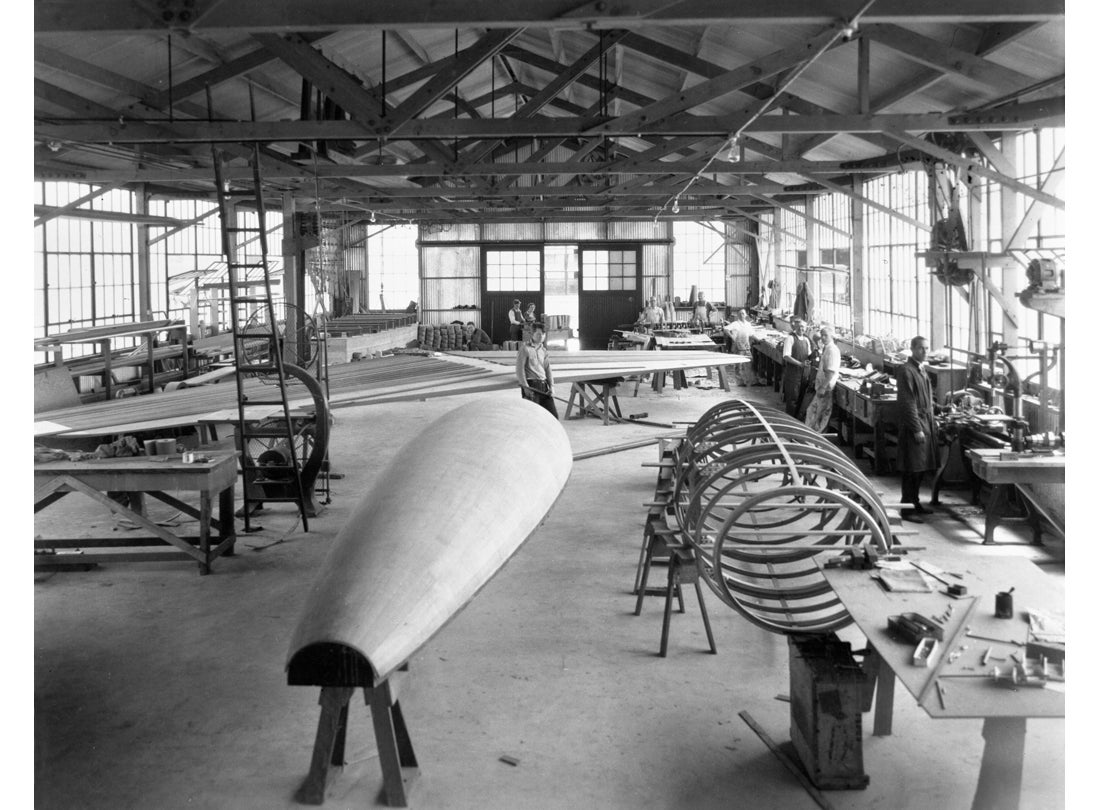 Vega assembly at the Lockheed factory, Hollywood, California   1926