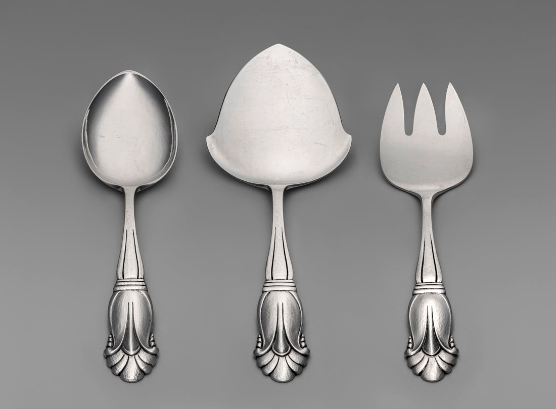 Serving set  c. 1925  Julius Olaf Randahl (1880–1972) The Randahl Shop  Chicago sterling silver