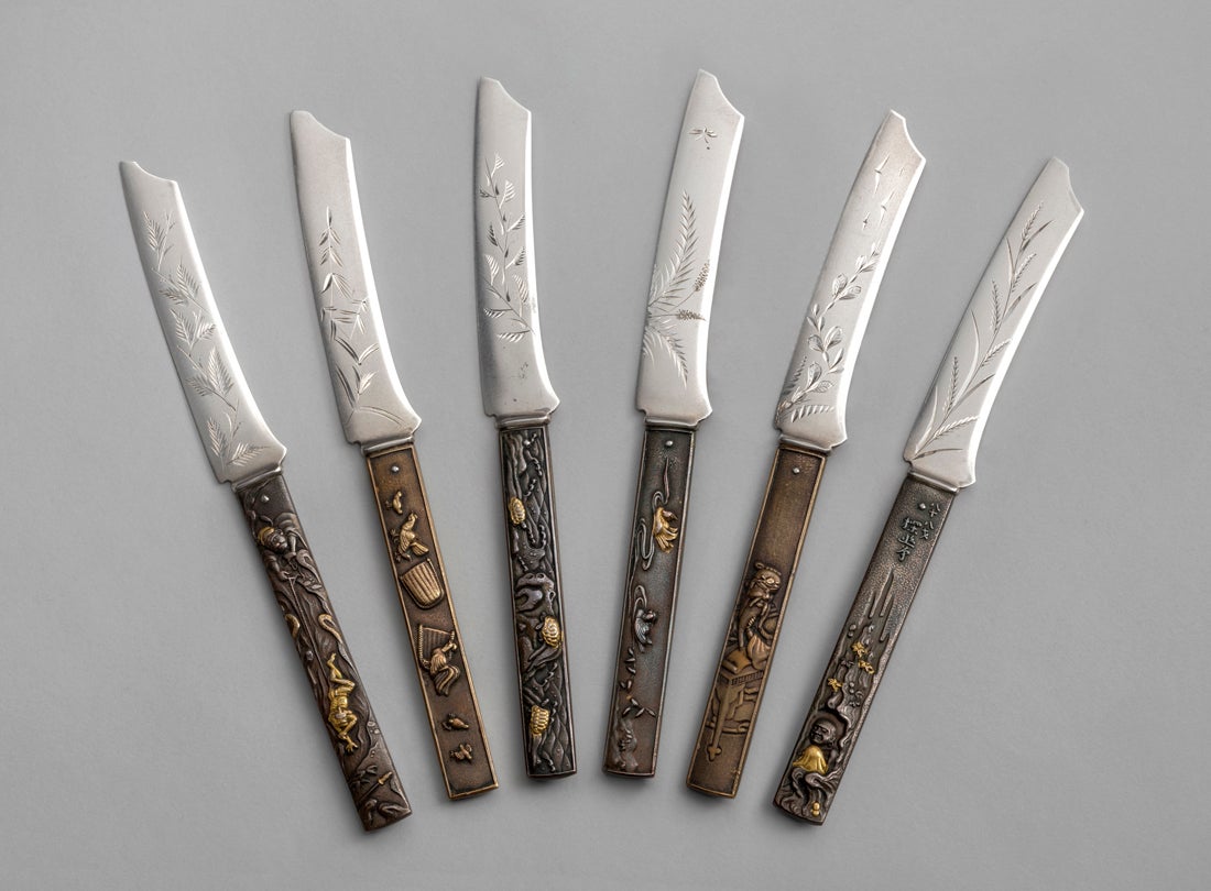 Set of fruit knives c. 1875