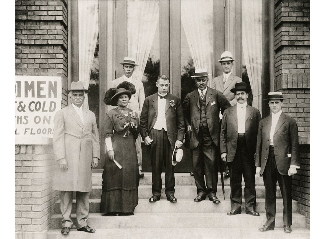 Madam C. J. Walker and Booker T. Washington at a YMCA opening