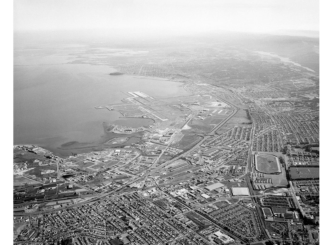 View of San Francisco International Airport (SFO), view facing south  February 6, 1964