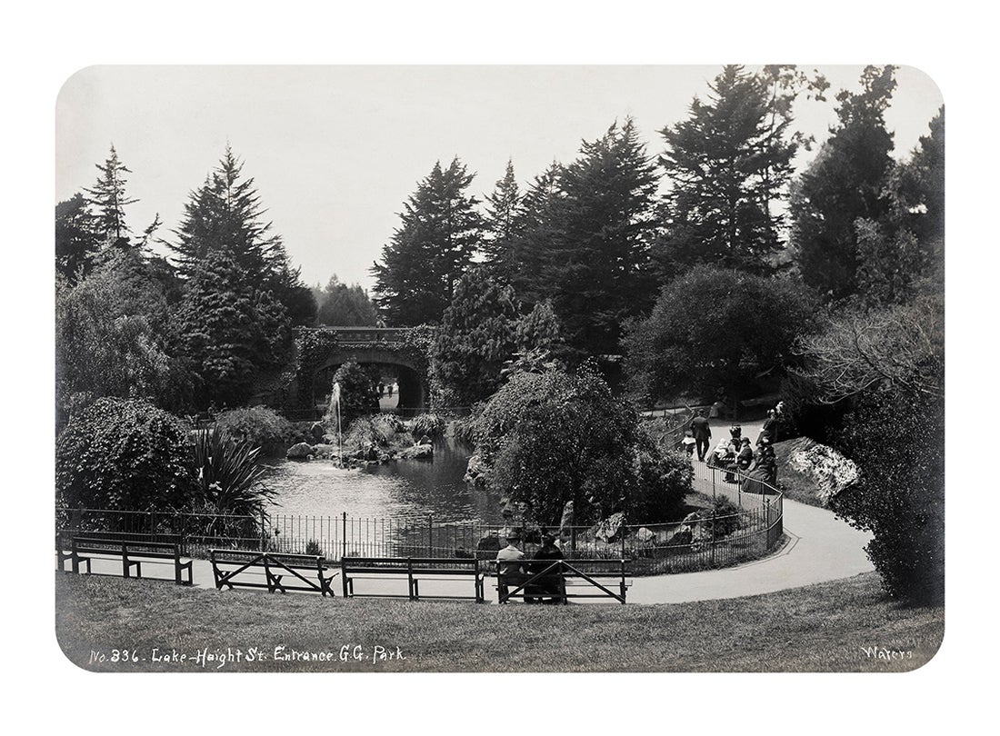 Alvord Lake near Haight Street entrance, Golden Gate Park c. 1896–1902