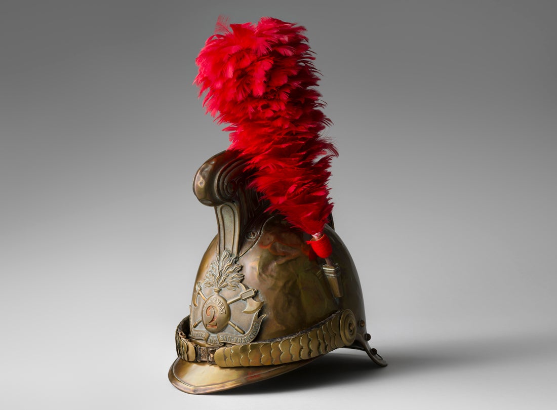 Lafayette Hook & Ladder Company Number 2 parade helmet  1850s