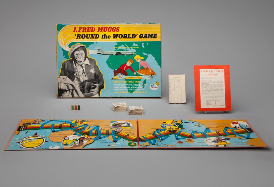 Pan American World Airways "J. Fred Muggs"black "'Round the World' Game"