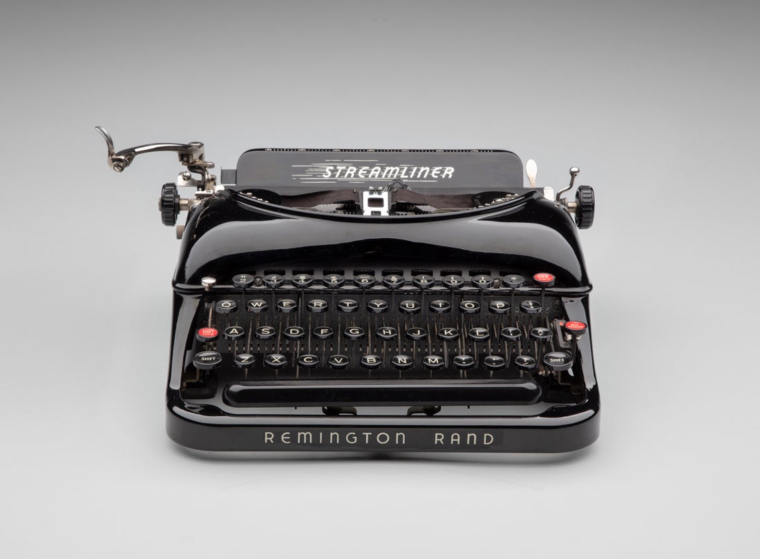 Remington Rand Streamliner typewriter  c. 1940