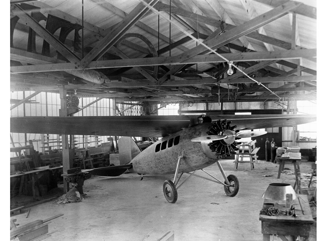 The Vega 1 Golden Eagle at the Lockheed factory, Hollywood, California  1927