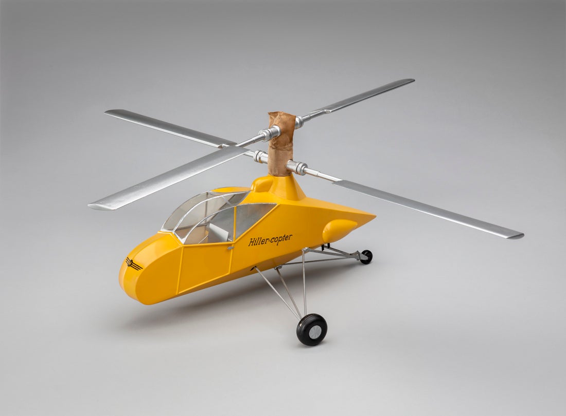 Hiller XH-44 “Hiller-copter” helicopter model  1940s