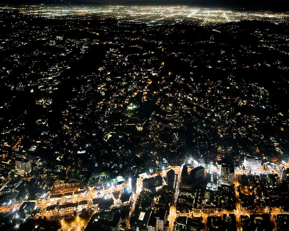 Sunset and La Cienega Looking North, San Fernando Valley Beyond, Los Angeles, CA   2016